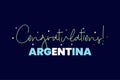 Win Argentina Team in Tournament.ÃÂ  Typography design for greetings.ÃÂ 